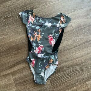 Green Floral Elevé Leotard